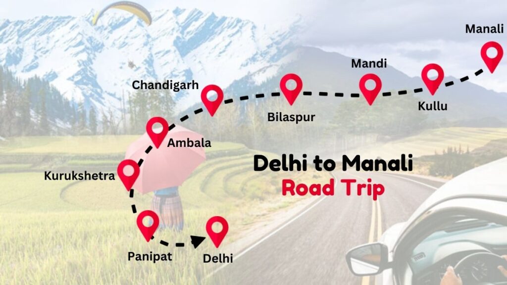 Delhi to Manali Travel ROute